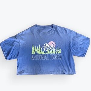 Full Tilt Crop Top | National Parks | Size S | 100% Cotton |